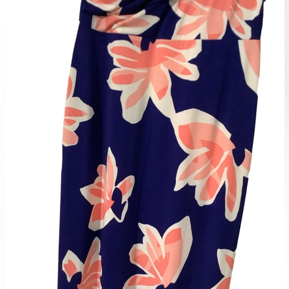 LEOTA Navy Blue Water Lily Maxi Dress SIZE MEDIUM - Picture 5 of 12